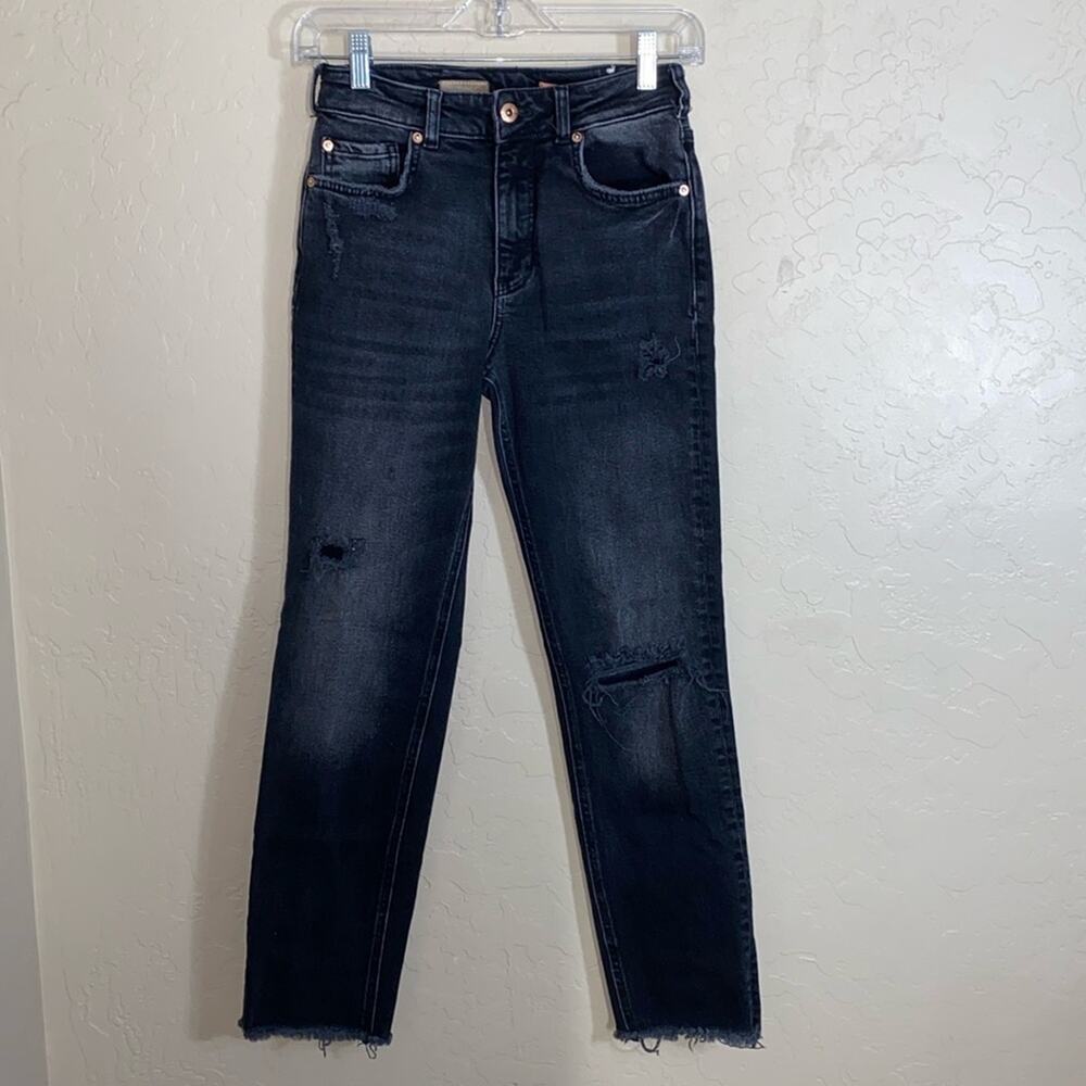 Pilcro the vintage straight black jeans jeans